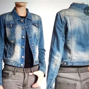 Diesel fringi ne denium y2k festival rodeo  Preppy women's jacket xxs